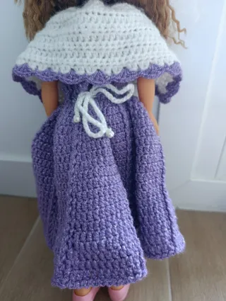 Vestido Morado Nancy con Tocado