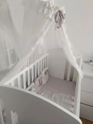 Cuna bebé Interbaby blanca