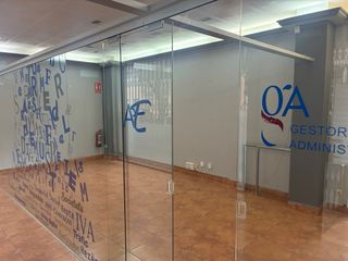 Mampara cristal laminado separador ambientes