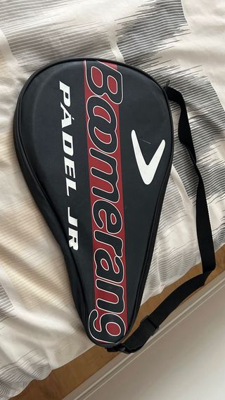 Pala Padel Boomerang Junior Roja, funda incluida