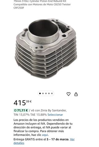 Cilindro pistón 79mm NUEVO