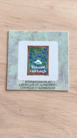 Moneda de Oro 999 IRIS Van Gogh 24K