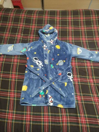 Bata suave niño 5-9 años espacio