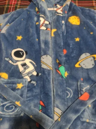 Bata suave niño 5-9 años espacio