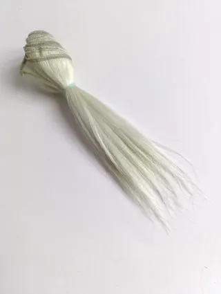 Capelli verde chiaro per bambole, lisci naturale