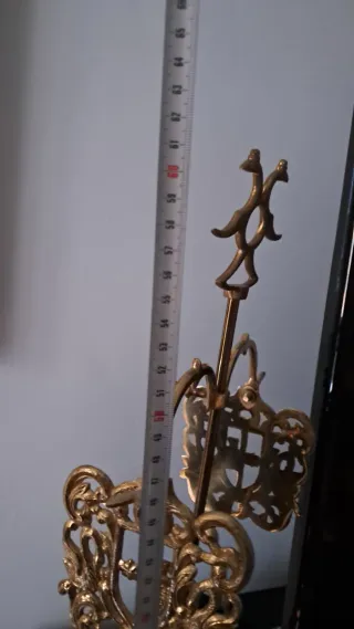 Lámpara de aceite he ha en bronce antigua