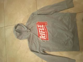 Felpa Rifle Grigia con Cappuccio