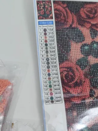 Kit Pintura Diamante Ancla y Rosas 30x40cm