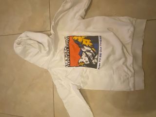 Felpa Napapijri bianca con cappuccio