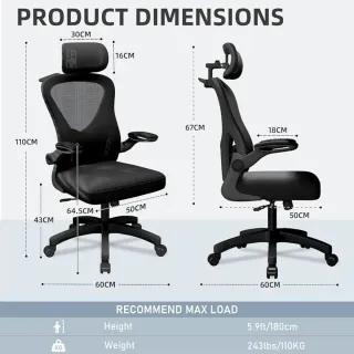 Silla Oficina Ergonómica Soporte Lumbar