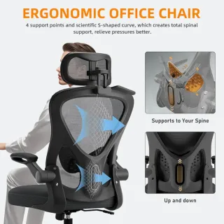 Silla Oficina Ergonómica Soporte Lumbar