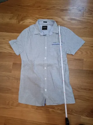 Camisa Guess Talla S Cuadros Azul y Blanco