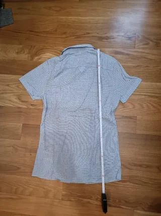 Camisa Guess Talla S Cuadros Azul y Blanco