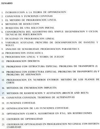 Métodos de programación matemática. UNED