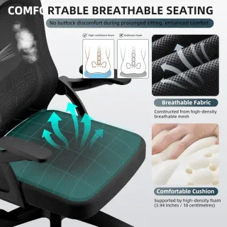 Silla de Oficina Reposabrazos Abatibles