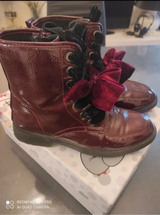 Anfibi bambina bordeaux manca una stellina decora