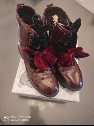 Anfibi bambina bordeaux manca una stellina decora