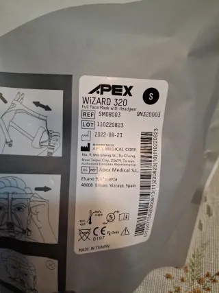 Máscara BIPAP Apex Wizard 320