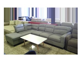 Sofá rinconera gris tela