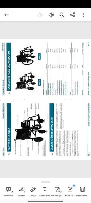 Silla de ruedas plegable