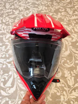 Casco moto Airoh Commander Boost Rojo Brillo T-M