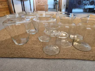 Floreros de cristal varios tamaños