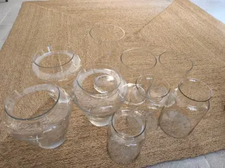 Floreros de cristal varios tamaños