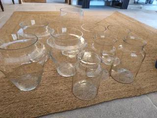 Floreros de cristal varios tamaños