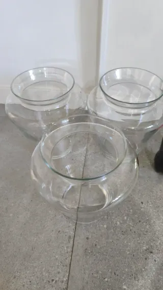 Floreros de cristal varios tamaños