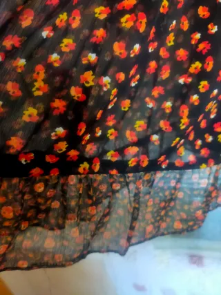 Vestido estampado floral manga larga muy ponible