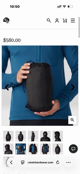 Chaqueta Parka Mountain Hardwear Negra plumas down