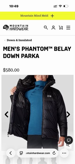 Chaqueta Parka Mountain Hardwear Negra plumas down