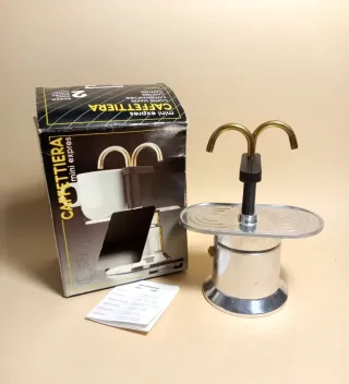 BIALETTI MINI EXPRESS Vintage 2 TAZZE con Scatola