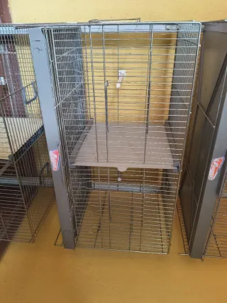 Carrito 4 jaulas de 60  para pájaros