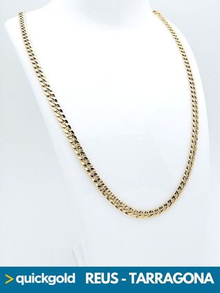 035-02-00531 CADENA DE ORO 18K CUBANA  60.5CM