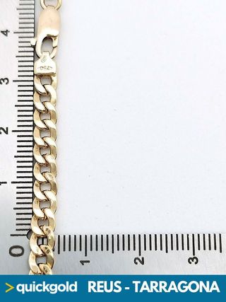 035-02-00531 CADENA DE ORO 18K CUBANA  60.5CM