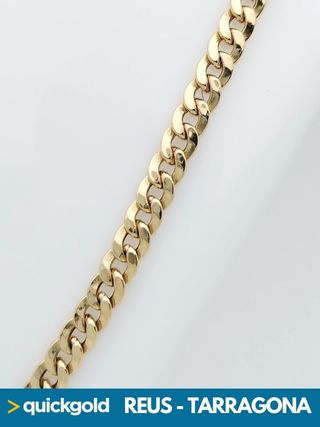 035-02-00531 CADENA DE ORO 18K CUBANA  60.5CM