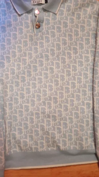 Sudadera Dior Monogram Gris y Azul