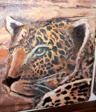 Quadro Savana Leopardo e Zebre