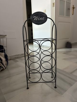 Botellero metálico para 8 botellas