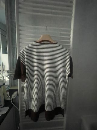 Maglietta a righe donna biancoe marronescatola 29