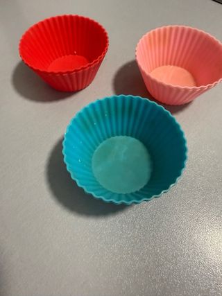 Moldes silicona cupcakes colores