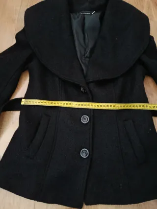 Chaquetón New Saks Women Talla 38 Negro