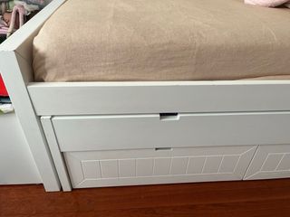 Cama nido triple con 2 cajones grandes