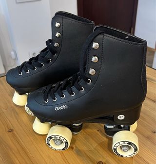 Patines Oxelo 4 Ruedas Talla 37 Negros