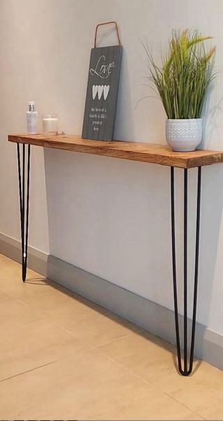 Patas Horquilla Metal Negro (2uds)