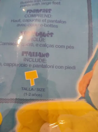 Disfraz Pájaro Niño Talla 1-2 Años