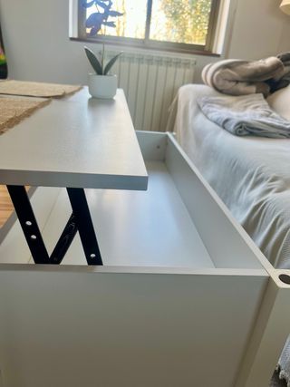 Mesa de centro elevable blanca