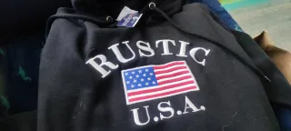 Sudadera Rustic USA con capucha sin estrenar