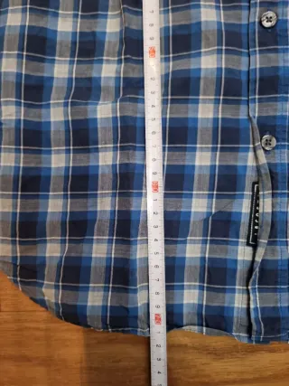 Camisa Lacoste cuadros azul Talla S